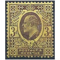 1906 SG232a 3d Dull Purple & Orange-Yellow CSP.F/Used
