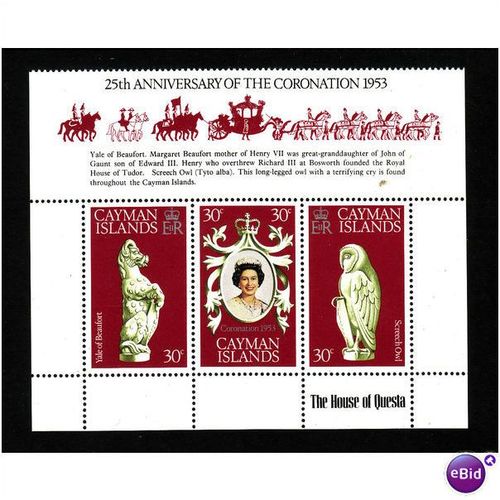 CAYMAN ISLANDS 1978 CORONATION SET 3 VALS SG 468/470 U/M MINT