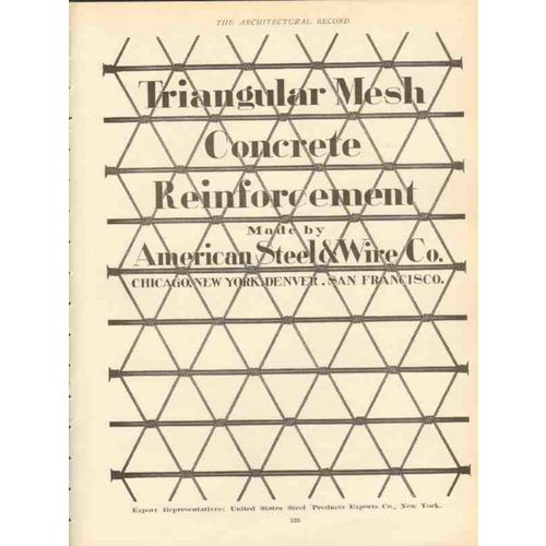american steel wire company 1910 concrete reinforcement vintage ad