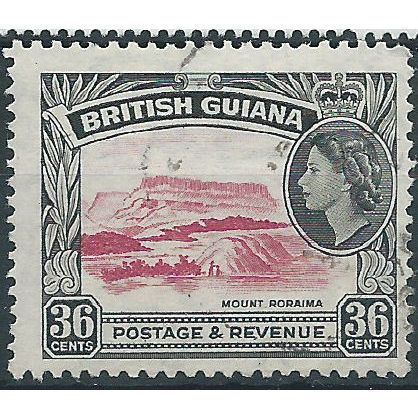 British Guiana 1954 SG340 36c Rose-Carmine & Black Fine Used ...