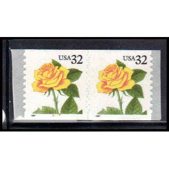 3054 32c Yellow Rose Fine MNH CNP Left 6677 PA1903