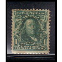 300 1c Benjamin Franklin Fine MHH KA7283