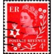 1968-9 Northern Ireland Regional Definitives, 4d Value. Vermillion. Fine Used