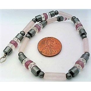 Rose Quartz Beaded Gemstone Anklet Bracelet 1