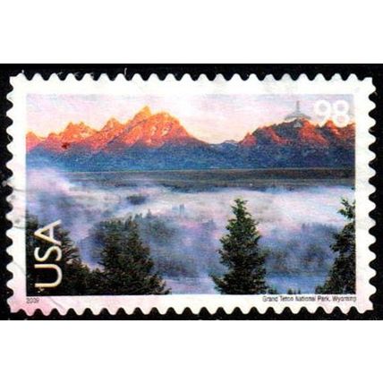 USA 2009 Airmail Grand Teton National Park 98c Used Stamp Air Mail