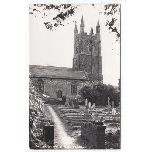 St Olaf's Church Poughill Bude Cornwall RP Postcard