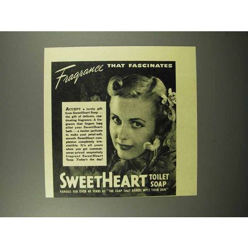 1940 SweetHeart Soap Ad - Fragrance That Fascinates