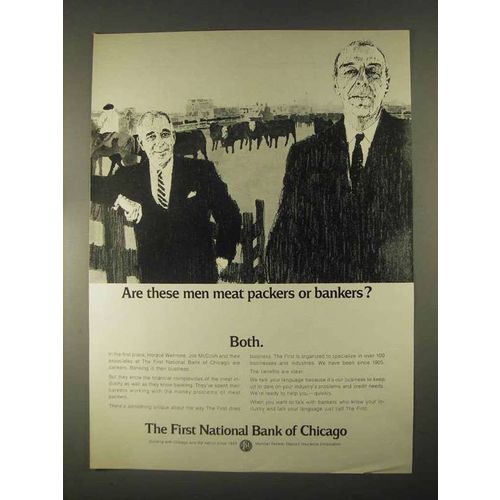 1967 The First National Bank of Chicago Ad - Meat
