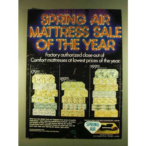 1980 Spring Air Mattress Ad - Sale of the Year