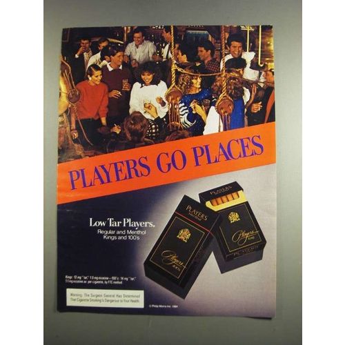1984 Players Cigarettes Ad - Go Places