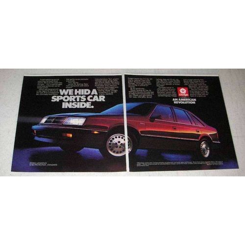 1986 Dodge Lancer ES Ad - Hid a Sports Car Inside