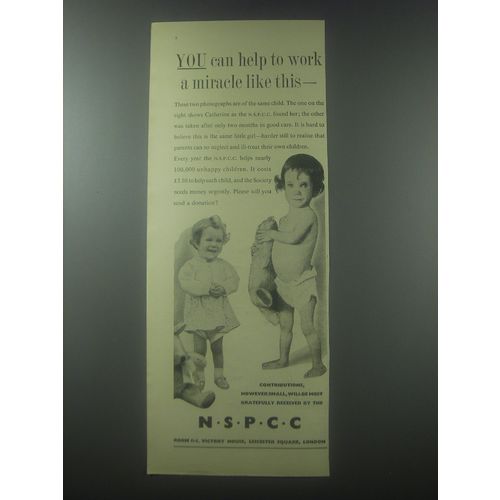 1954 NSPCC National Society for the Prevention of Cruelty to Children Ad