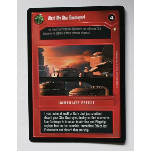 Star Wars CCG: Special Edition Limited # Alert My Star Destroyer (A) 1998 dark