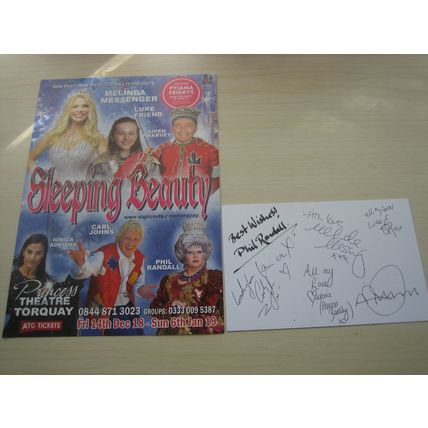 Melinda Messenger (2018/19 Torquay Panto flyer) signed RARE *FREE POST*