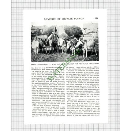 9765) Bognor Sussex Lady Gifford Craigweil Flansham Neale Donkeys - 1930 Article