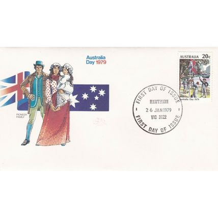 Australia 1979 Australia Day Pioneer Family FDC Hawthorn cancel Unaddressed VGC