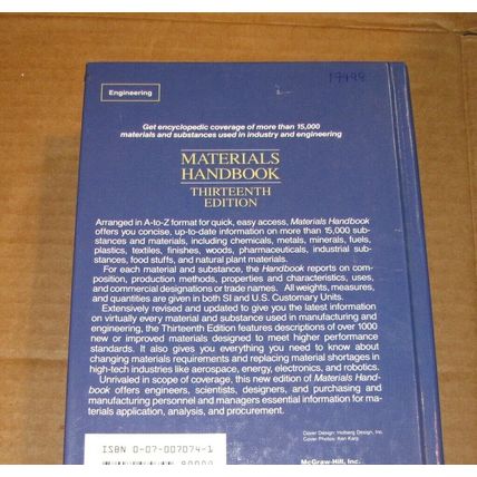 Materials Handbook Thirteenth editionby George Brady