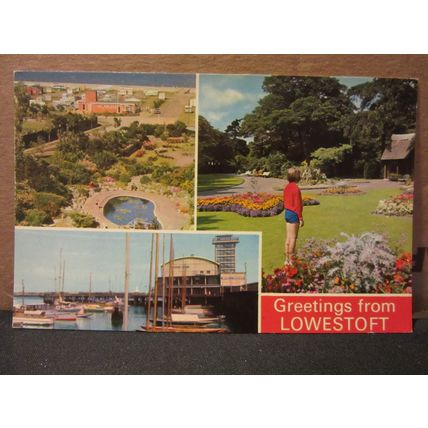 multiview, LOWESTOFT, SUFFOLK. unused postcard by E T W Dennis L 3335 =