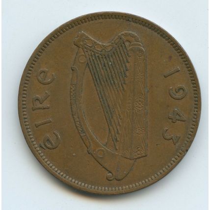 Ireland 1d 1943 Coin