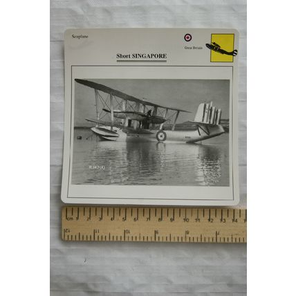 Short Singapore - GB - Seaplane - Collectors Club Card