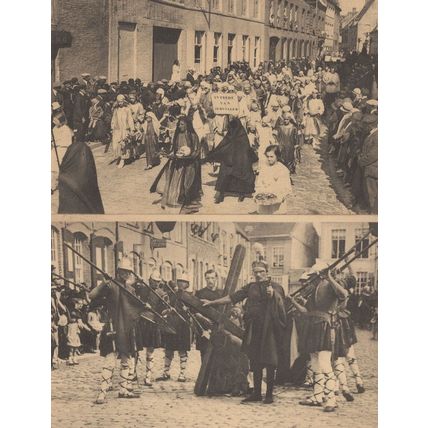 Petinence De Furnes Le Roi David French Procession 2x Postcard s