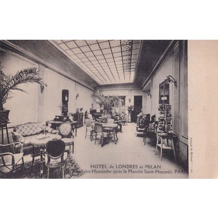 Hotel De Londres Et Milan Italian Old Postcard