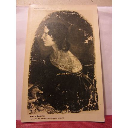 EMILY JANE BRONTE painting by Patrick Bronte . unused vintage postcard art (A) =