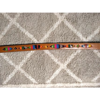 Leegin Silver Creek Collection Leather Belt 28 Ladies Aztec Boho Embroidered