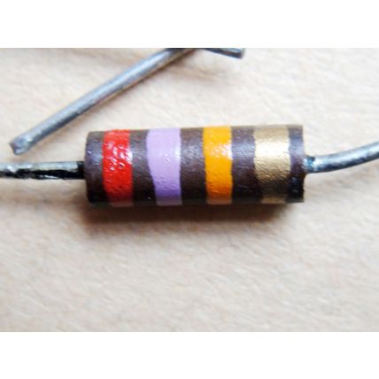 27KΩ Ohm ¼ Watt Dubilier 5% Carbon Resistors x7. New Old Stock 1960’s 70’s