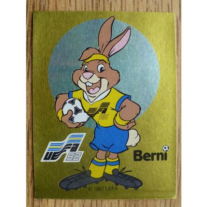 Panini Euro 92 Badge | No. 003 | Berni Mascot