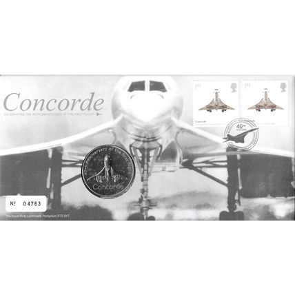 2009 Medallic Coin Cover Concorde Celebrating The 40th Anniversary.