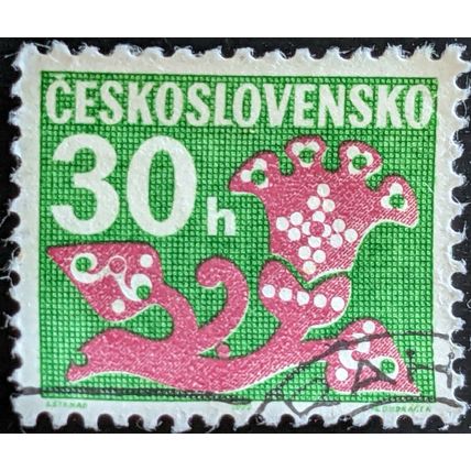 Stamp Czechoslovakia SGD1987 1971 30h Postage Due Used
