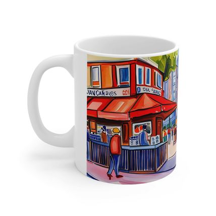 At the Cafe Vancouver British Columbia #33 Mug Ceramic Coffee Mug 11oz