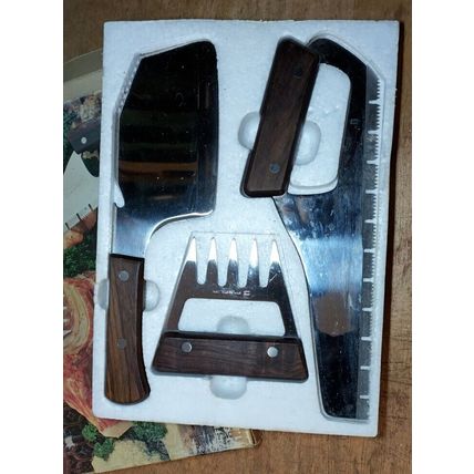 vintage YAX kitchen trio boxed No.3083 XOTC meat claw freezer saw food prep chef