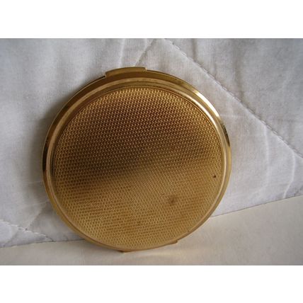 Stratton Swan Blue Enamel Convertible Powder Compact Early 50's