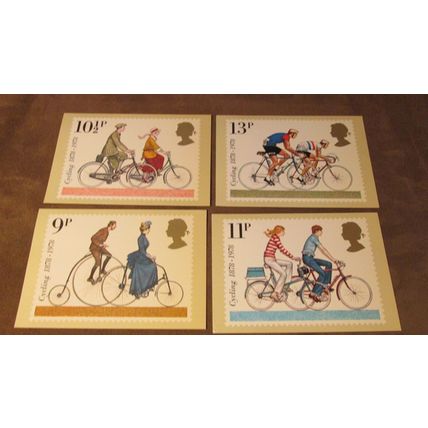 1978 GB PHQ First Day Cover Postcards - Cycling / Bicycles