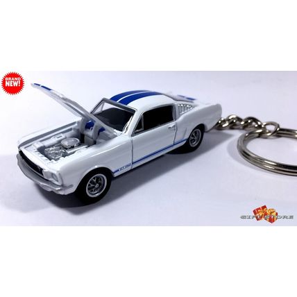 RARE KEYCHAIN 65/66/67 WHITE SHELBY MUSTANG GT350 FORD CUSTOM Ltd GREAT GIFT