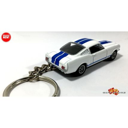 RARE KEYCHAIN 65/66/67 WHITE SHELBY MUSTANG GT350 FORD CUSTOM Ltd GREAT GIFT