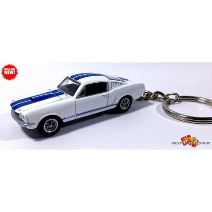 RARE KEYCHAIN 65/66/67 WHITE SHELBY MUSTANG GT350 FORD CUSTOM Ltd GREAT GIFT