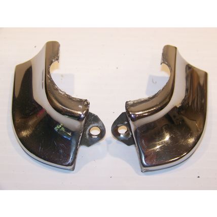 1952 DESOTO FRONT WINDSHIELD CORNER TRIM PAIR OEM FIREDOME FIREFLIGHT SPORTSMAN