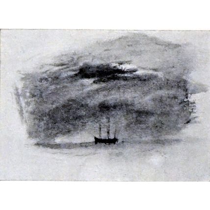SHIP AT SEA 1893 Joseph Mallard William Turner VICTORIAN PRINT