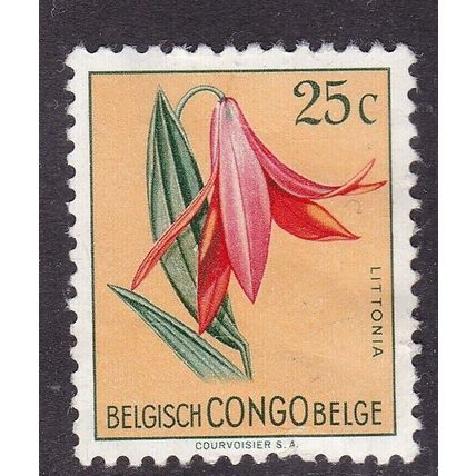 Belgian Congo 1952 Littonia 25c Mint Hung SG 299 VGC