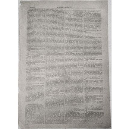 Harpers Weekly Full Page Civil War Lincoln Assassination Funeral Casket May 1865
