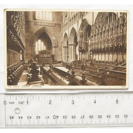 vintage postcard The Choir, Chester Cathedral