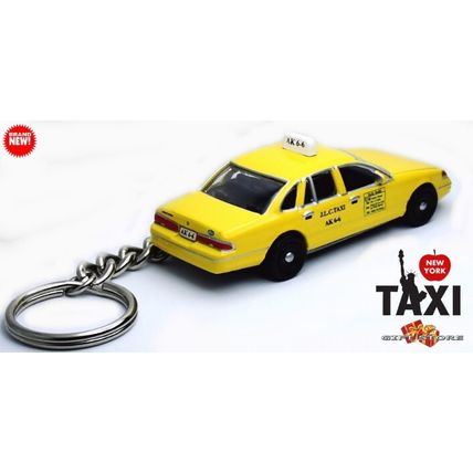CUSTOM KEYCHAIN FORD YELLOW TAXI CAB