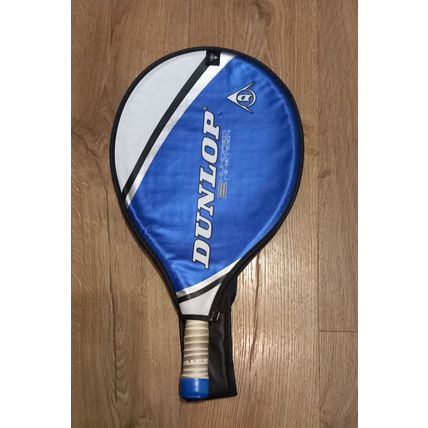 Vintage Dunlop 2 hundred Junior Tennis Racket and Cover Bag with Shoulder Strap