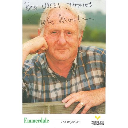Len Reynolds Emmerdale Vintage Hand Signed Photo