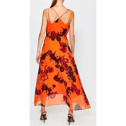 KAREN MILLEN Frill Print Maxi Dress BNWT
