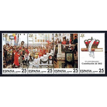 España. 1987. Mi # 2767 / 70. 175th Anniversary of the Constitution of 1812