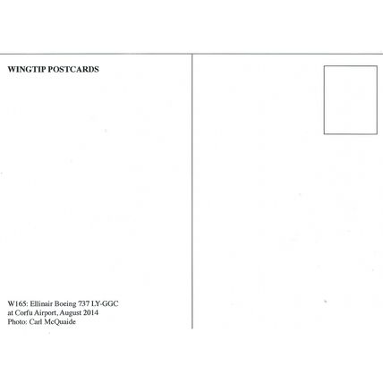 BOEING 737 AIRCRAFT ELLINAIR CARD NO W165